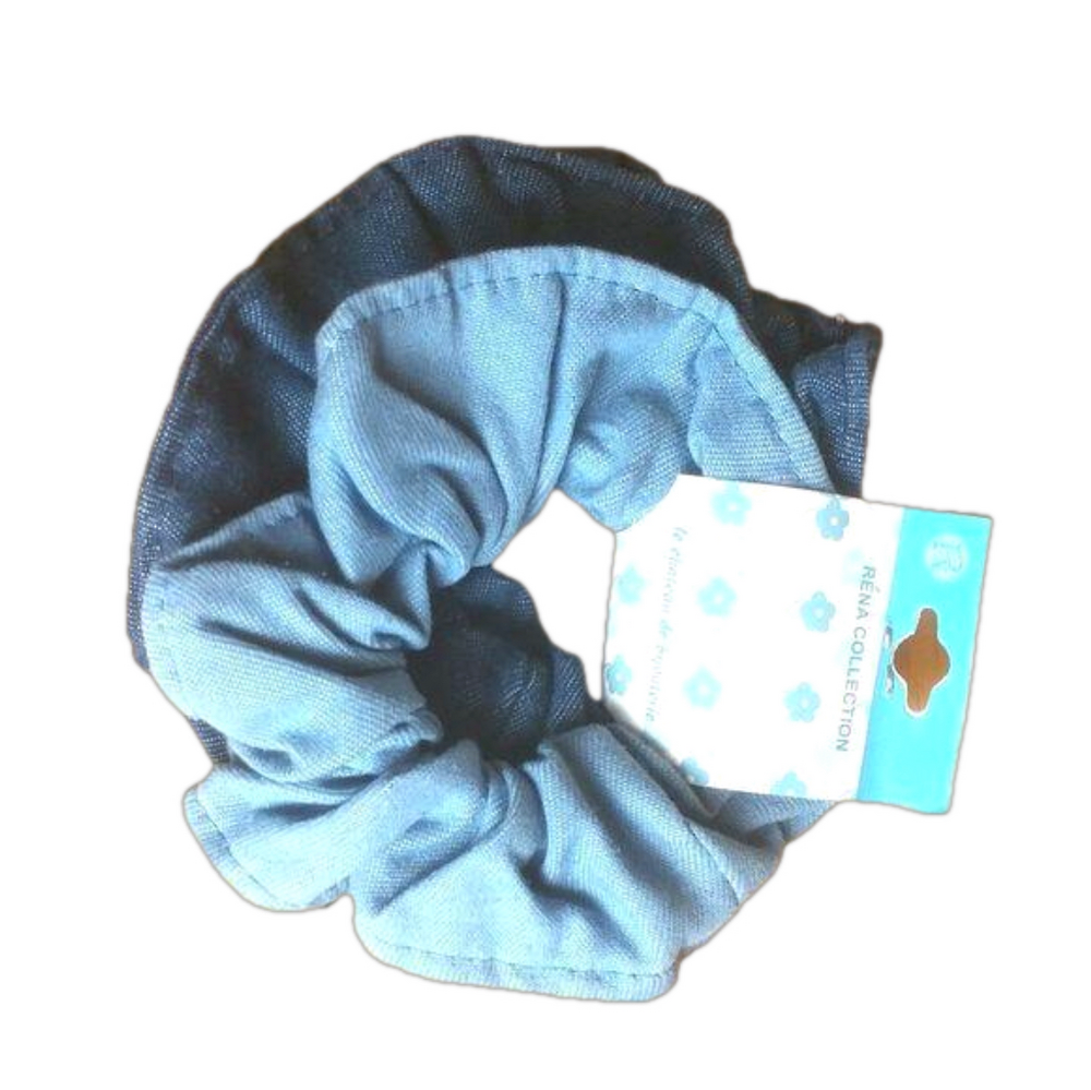 3 Blue Denim Hair Ties